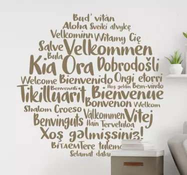 Kia ora bienvenue accueil texte adhesif deco - TenStickers