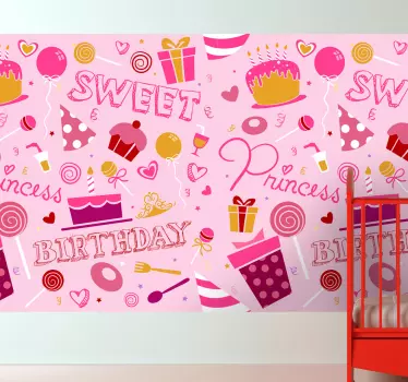 Revêtement adhésif anniversaire fille - TenStickers