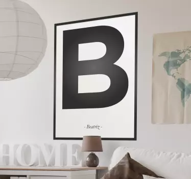Sticker affiche lettre personnalisable - TenStickers