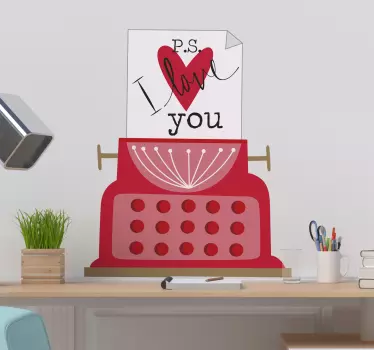 Sticker Original P.S. I Love You - TenStickers
