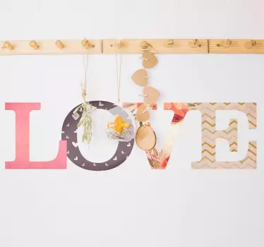 Sticker Original Texte Love - TenStickers