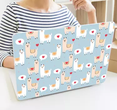 Sticker Mural Animal Llamas amoureux - TenStickers