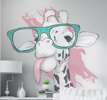 Sticker Animal Sauvage éclaboussure de girafe - TenStickers