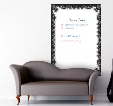 Sticker ardoise blanche cadre deco - TenStickers
