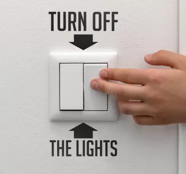 Sticker autres textes éteindre les lumières - TenStickers