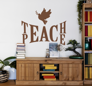 Autocollant autres textes teach peace - TenStickers