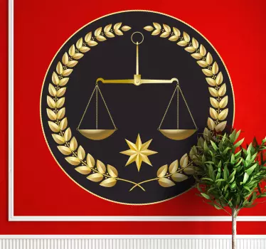 Sticker entreprise balance de la justice - TenStickers