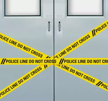 Sticker bandes jaunes police - TenStickers