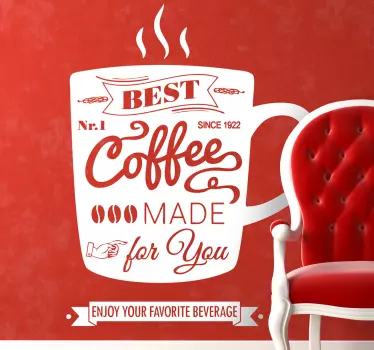 Sticker best coffee - TenStickers