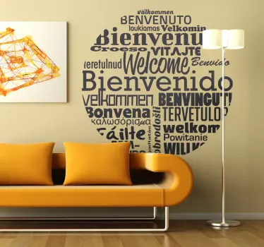 Sticker bienvenue langues - TenStickers