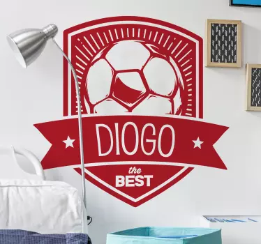 Sticker foot blason personnalisé - TenStickers