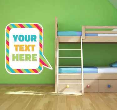 Sticker boutique enfant cadre rayé - TenStickers