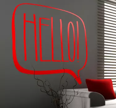 Sticker bulle hello - TenStickers