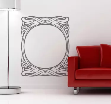Sticker cadre cercle moderne - TenStickers