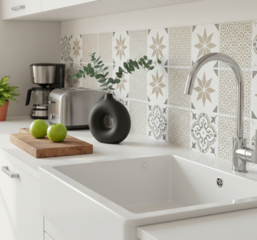 Sticker carrelage mosaïque marocaine en grès - TenStickers