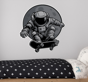 Sticker chambre enfant patineur astronaute - TenStickers