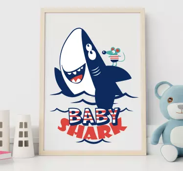 Sticker Maison baby shark - TenStickers