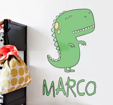 Sticker Maison Dinosaure avec Personnalisé  nom - TenStickers