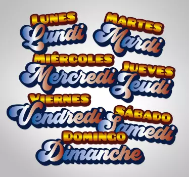 Sticker Mural Jours de la semaine - TenStickers