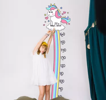 Sticker Maison Licorne Arc-en-Ciel - TenStickers