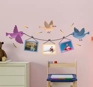 Sticker Oiseau Oiseaux Cadres Photo - TenStickers