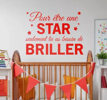 Sticker Maison Pour être une star - TenStickers