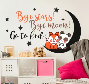 Sticker Chambre Enfant Texte et Dessin Animaux - TenStickers