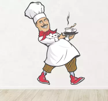 Sticker cuisine chef serveur - TenStickers