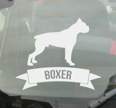 sticker chien boxer - TenStickers
