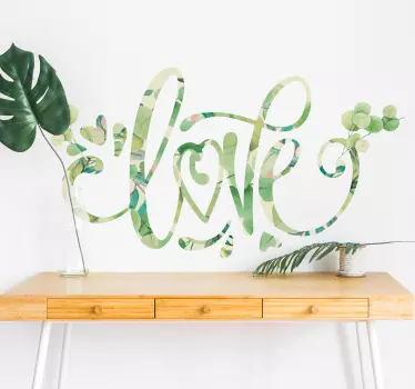 Sticker Original Love Texture Eucalyptus - TenStickers