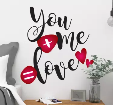Sticker citation Amour typographiques - TenStickers