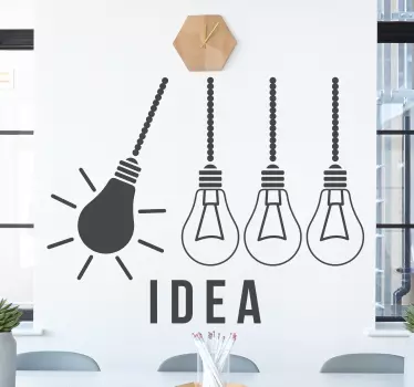 Sticker citation ampoule d'inspiration - TenStickers