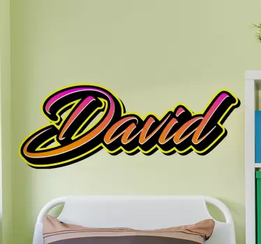 Sticker citation art de nom personnalisé - TenStickers