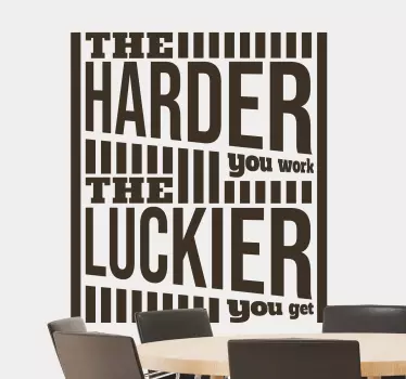 Sticker citation art de phrase motivante - TenStickers