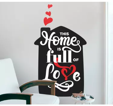 Sticker citation cette maison est pleine d'amour - TenStickers