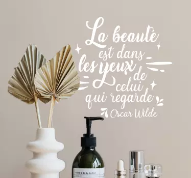 Sticker citation amour Oscar Wilde - TenStickers