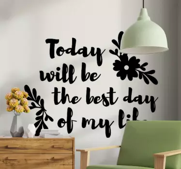 Sticker citation citation inspirante sur la vie - TenStickers