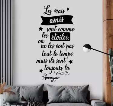 Sticker citation sur l'amitié - TenStickers