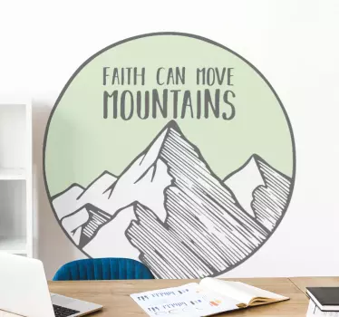 Sticker citation citation motivante montagne - TenStickers