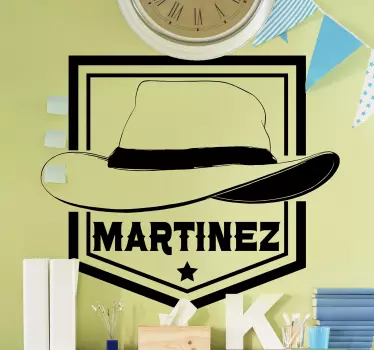 Sticker citation design de chapeau personnalisé - TenStickers