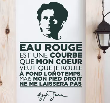Sticker Citation Eau Rouge Senna - TenStickers
