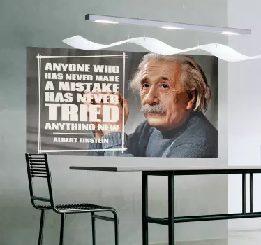 Sticker citation Einstein mistake - TenStickers