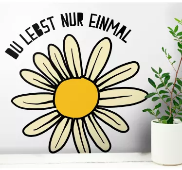 Sticker citation fleur de marguerite - TenStickers