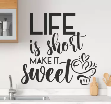 Sticker citation la vie est douce - TenStickers