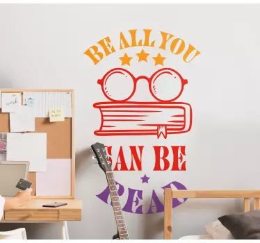 Sticker citation lecture motivante - TenStickers