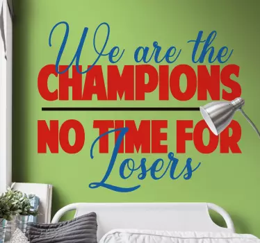 Sticker parole de chanson champions pas de perdants - TenStickers