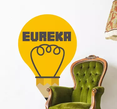 Sticker citation les idées eurêka illuminent les esprits - TenStickers