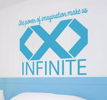 Sticker citation l'imagination nous rend infinis - TenStickers