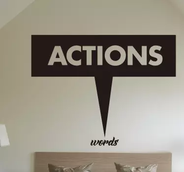 Sticker citation mots d'action - TenStickers