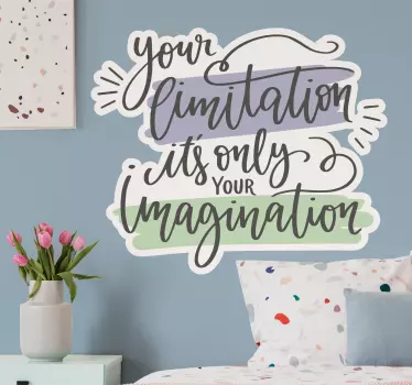 Sticker citation imagination inspirante - TenStickers